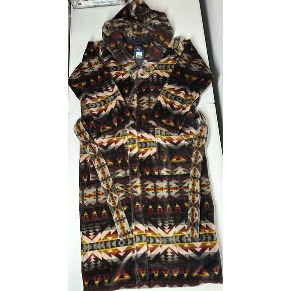 NWT Pendleton Solstice Patterned Long Sleeve Terry Velour Robe Unisex Size S/M - Picture 3 of 13